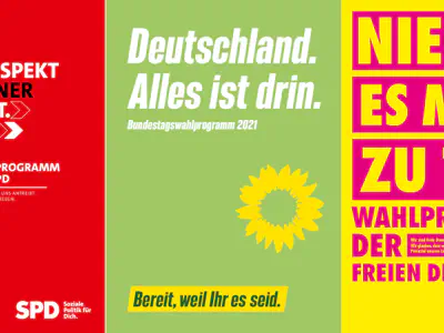 Die Wahlprogramme der fünf im Bundestag vertretenen demokratischen Parteien