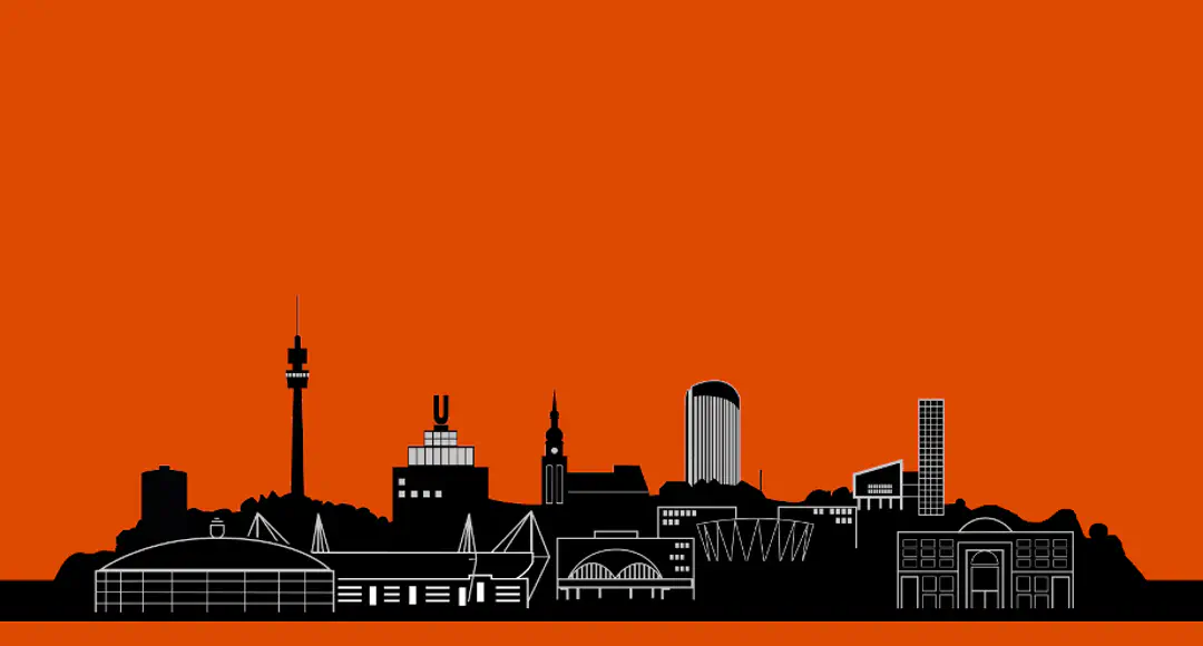 Stilisierte Silhouette von Dortmund