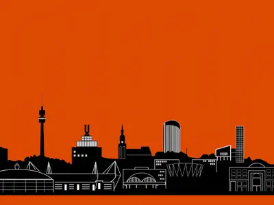 Stilisierte Silhouette von Dortmund