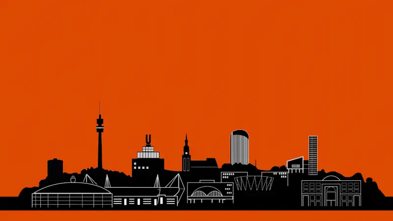 Stilisierte Silhouette von Dortmund
